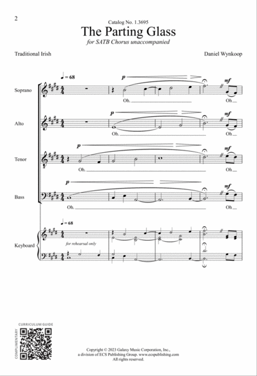 The Parting Glass 4-Part scores gallery preview page 2