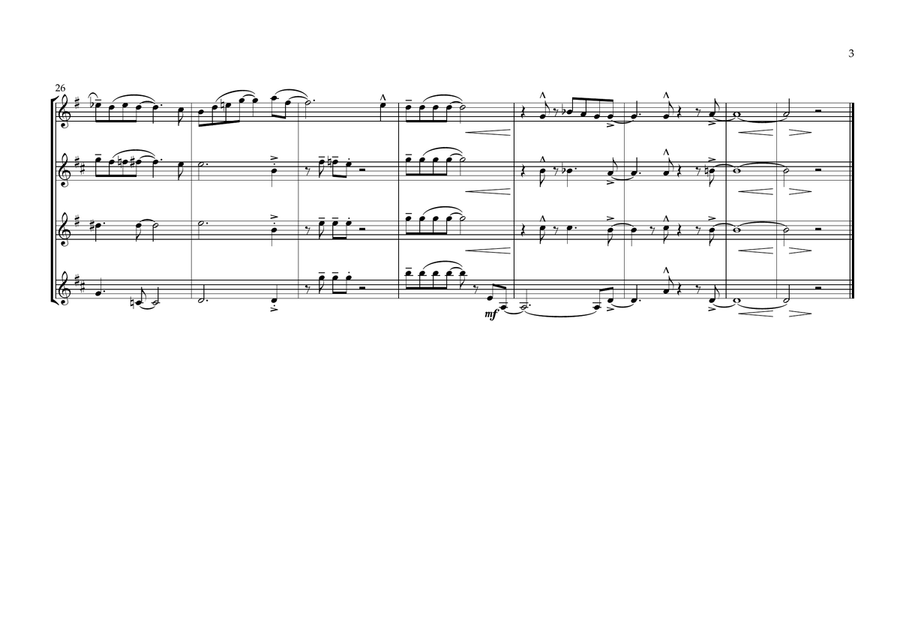 I Thought About You Saxophone Quartet scores gallery preview page 3
