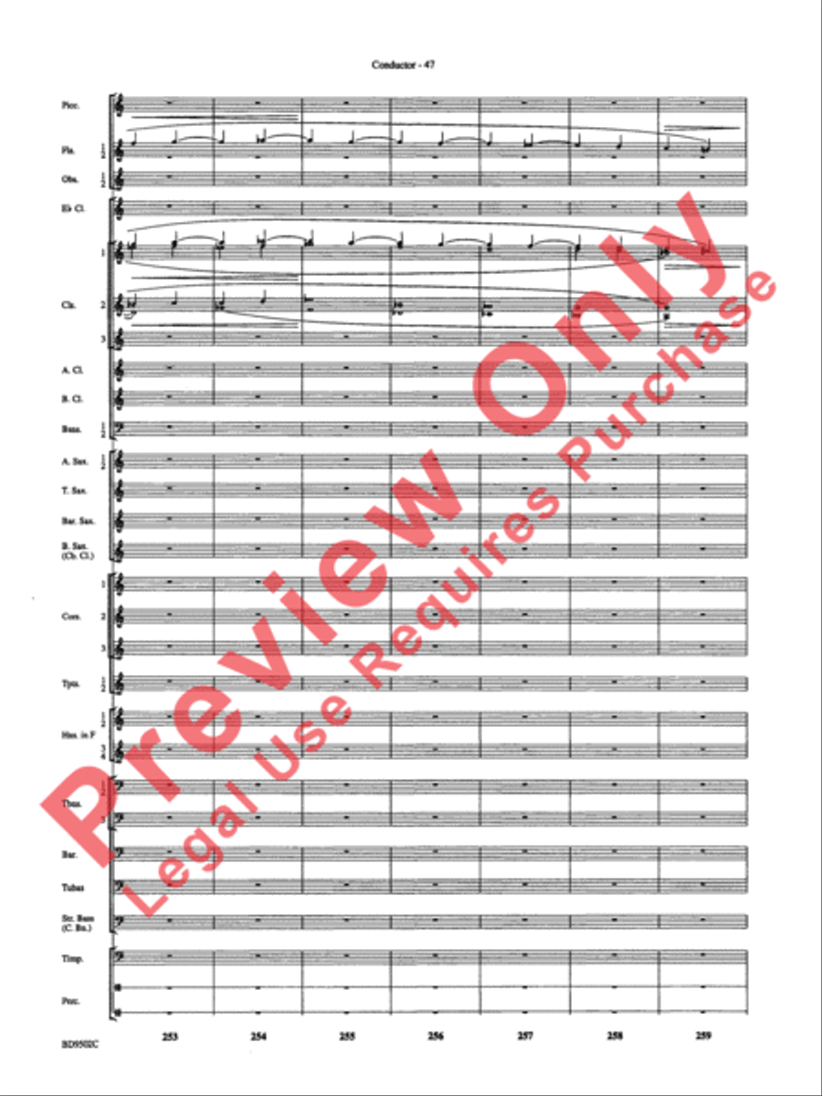 Symphony No. 3 for Band Concert Band scores gallery preview page 50