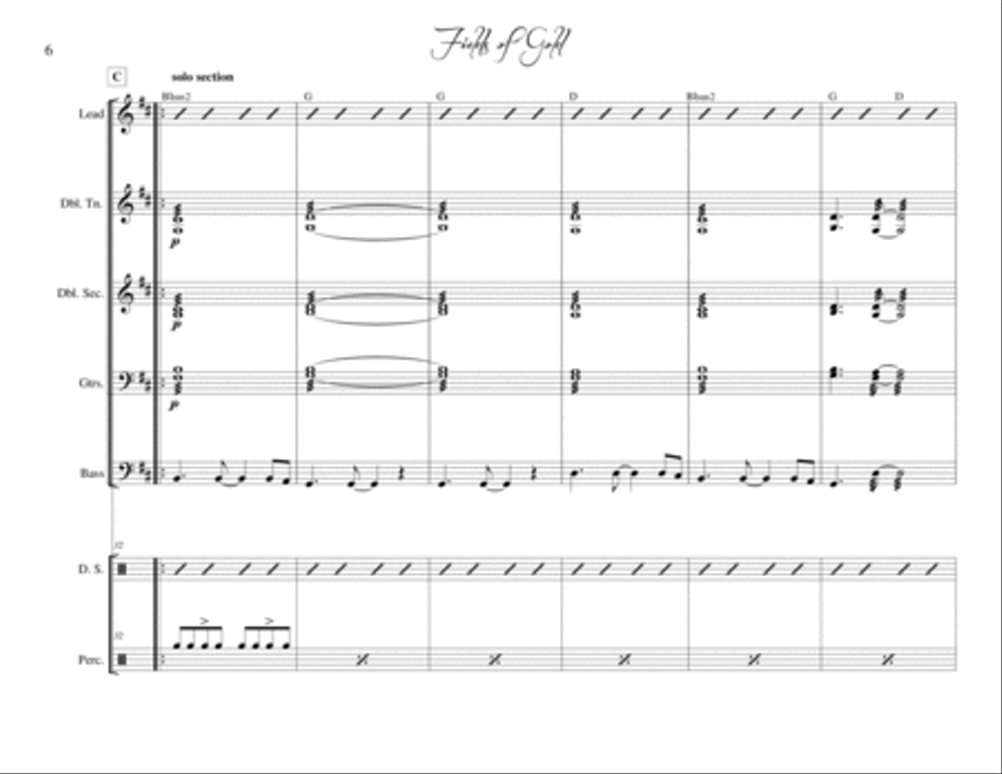 Fields Of Gold Steel Drum Band scores gallery preview page 6