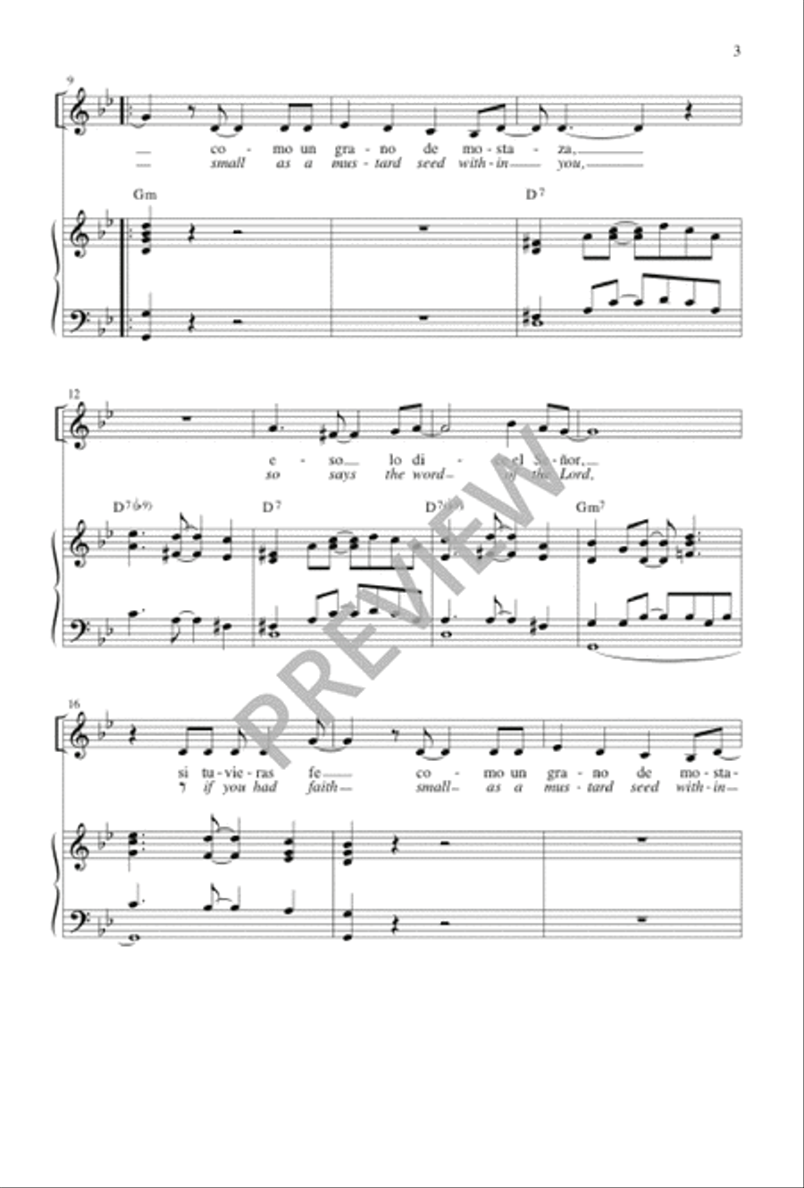 Si Tuvieras Fe / If You Had Faith 4-Part scores gallery preview page 4