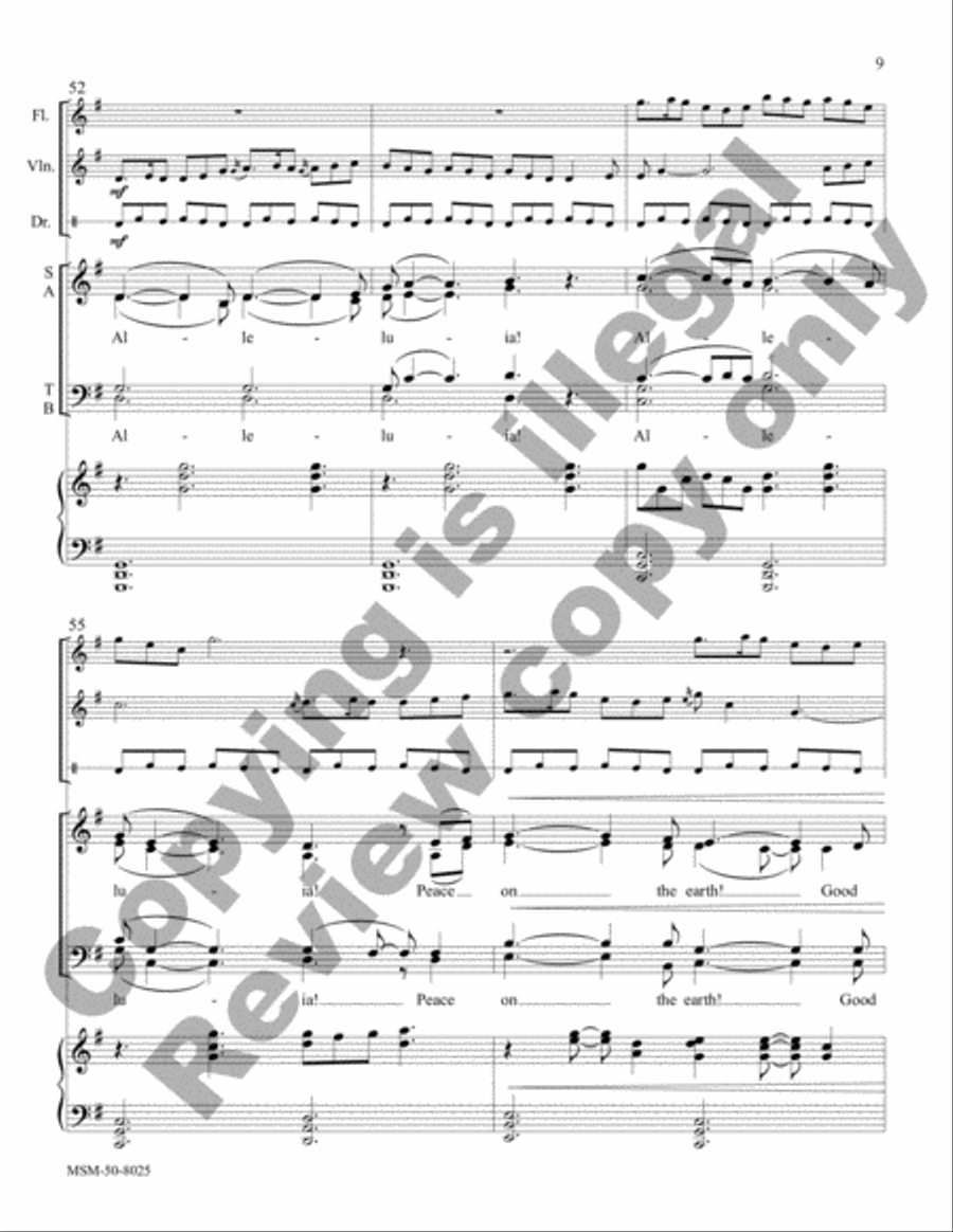 Alleluia! (Full/Choral Score) 4-Part scores gallery preview page 9