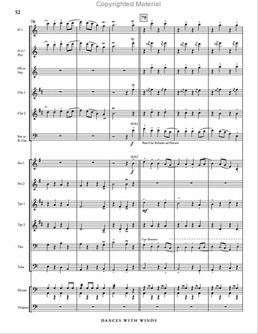 Dances with Winds Dances with Winds Concert Band scores gallery preview page 58