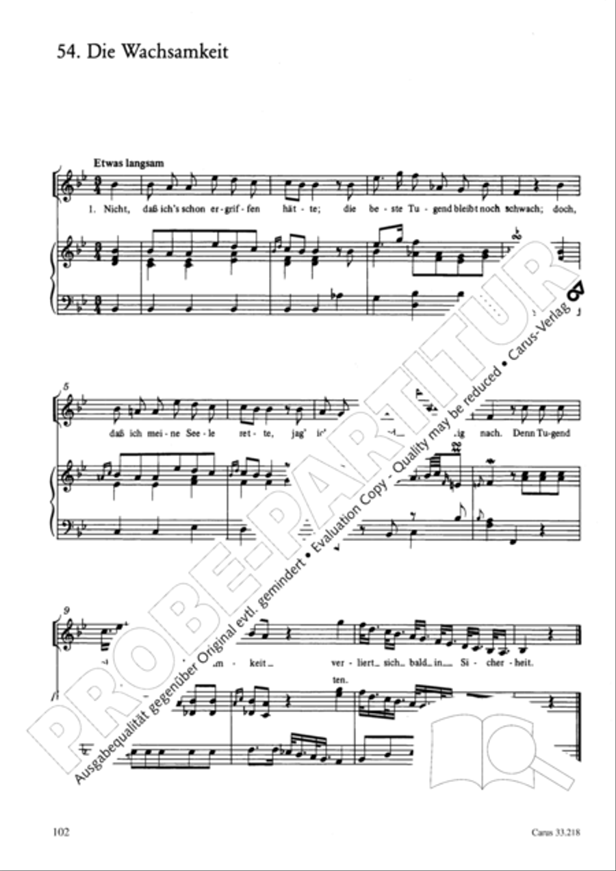Geistliche Oden und Lieder (Gellert) Collection / Songbook scores gallery preview page 97