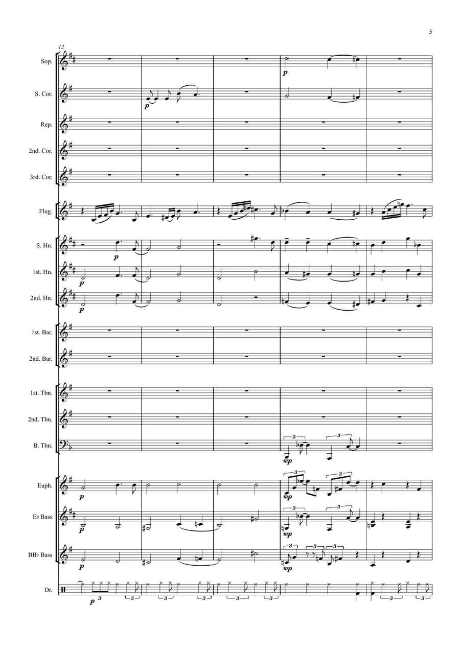 Round Midnight Brass Band scores gallery preview page 5