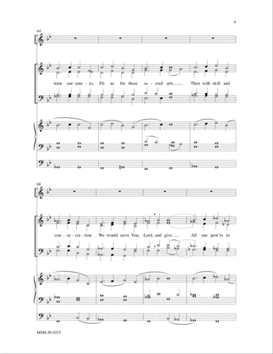 Lord, We Bring Our Gift of Music 4-Part scores gallery preview page 5