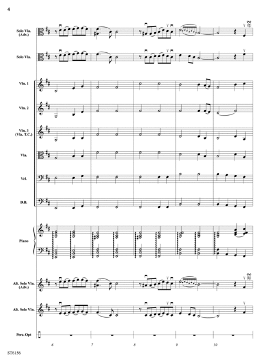 Danza Latina (for Solo Viola or Violin and Orchestra): Score String Orchestra scores gallery preview page 4
