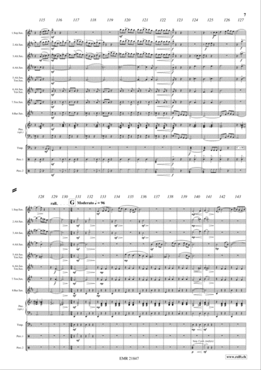 Irish Story Saxophone Ensemble scores gallery preview page 7
