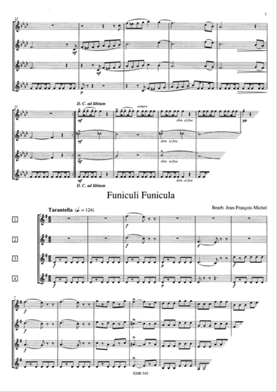 3 Traditionals Clarinet Quartet scores gallery preview page 5