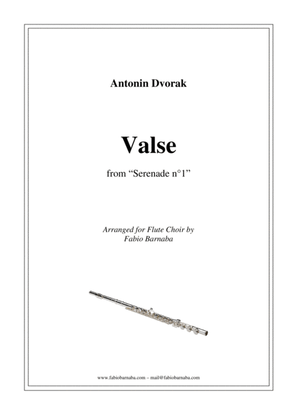 Book cover for Valse from Dvorak's "Serenade n°1" - for Flute Choir
