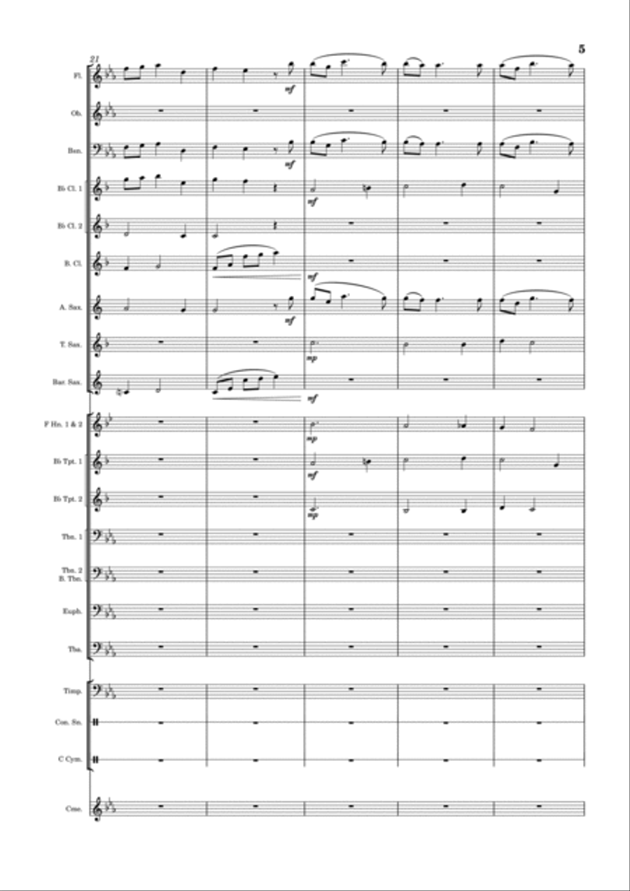 O Christmas Tree Concert Band scores gallery preview page 5