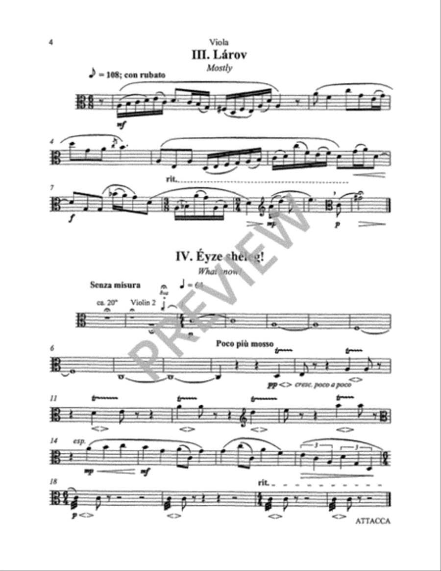 Five Hebrew Love Songs (String Parts) Choir scores gallery preview page 16