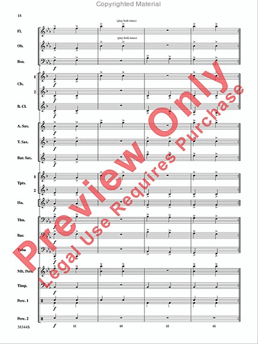 Armenian Dances, Part 1, Selections from Concert Band scores gallery preview page 19