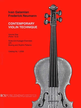 Book cover for Galamian - Contemporary Violin Technique Vol 1 Pts 1 & 2