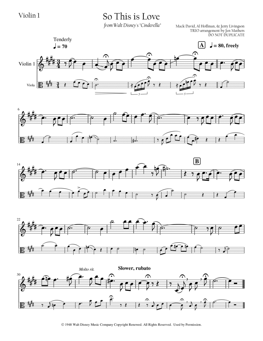 So This Is Love String Trio scores gallery preview page 1