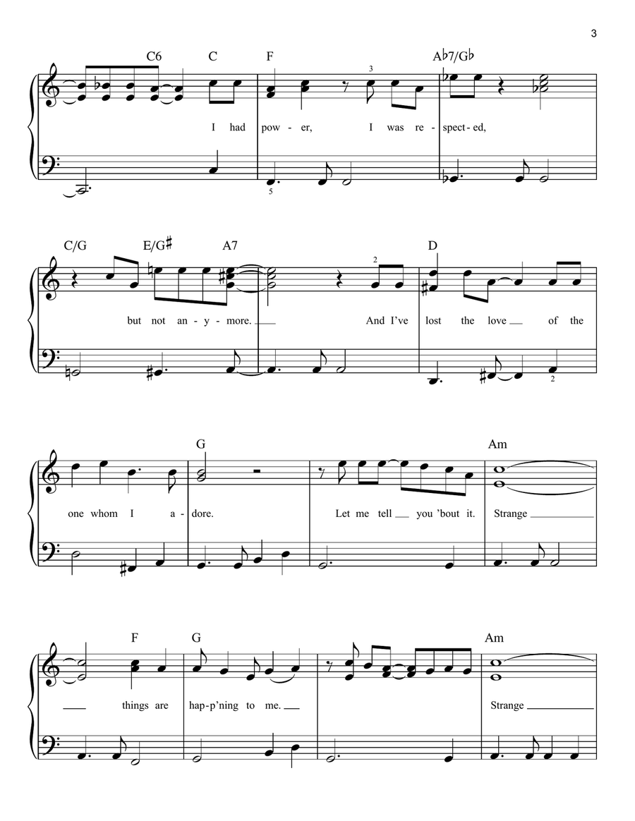Strange Things (from Toy Story) Voice scores gallery preview page 3