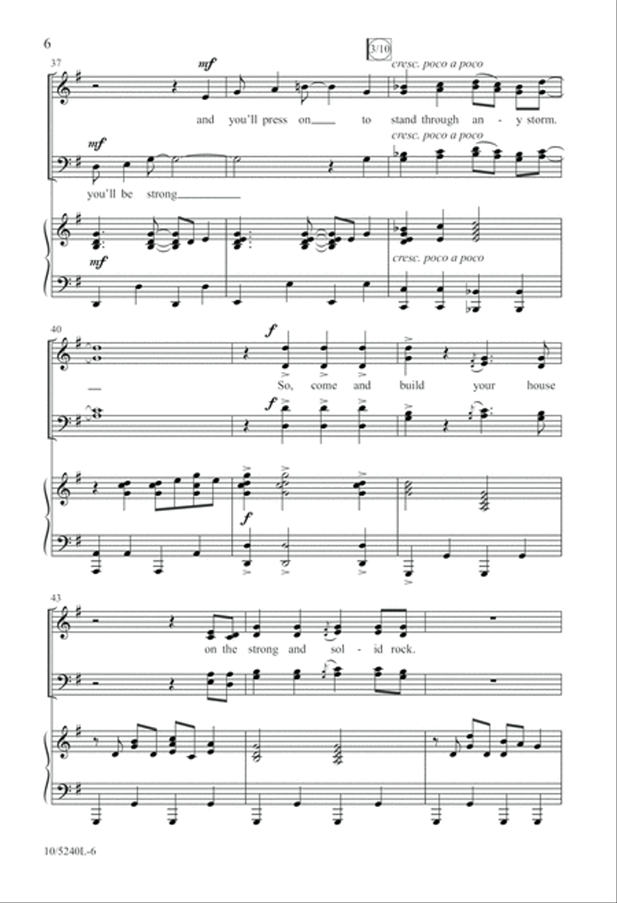 Build Your House on the Solid Rock 4-Part scores gallery preview page 6