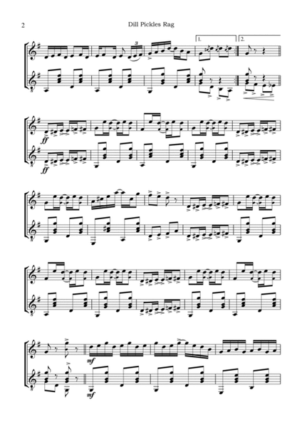 Dill Pickles Rag (G Major) for violin and guitar image number null
