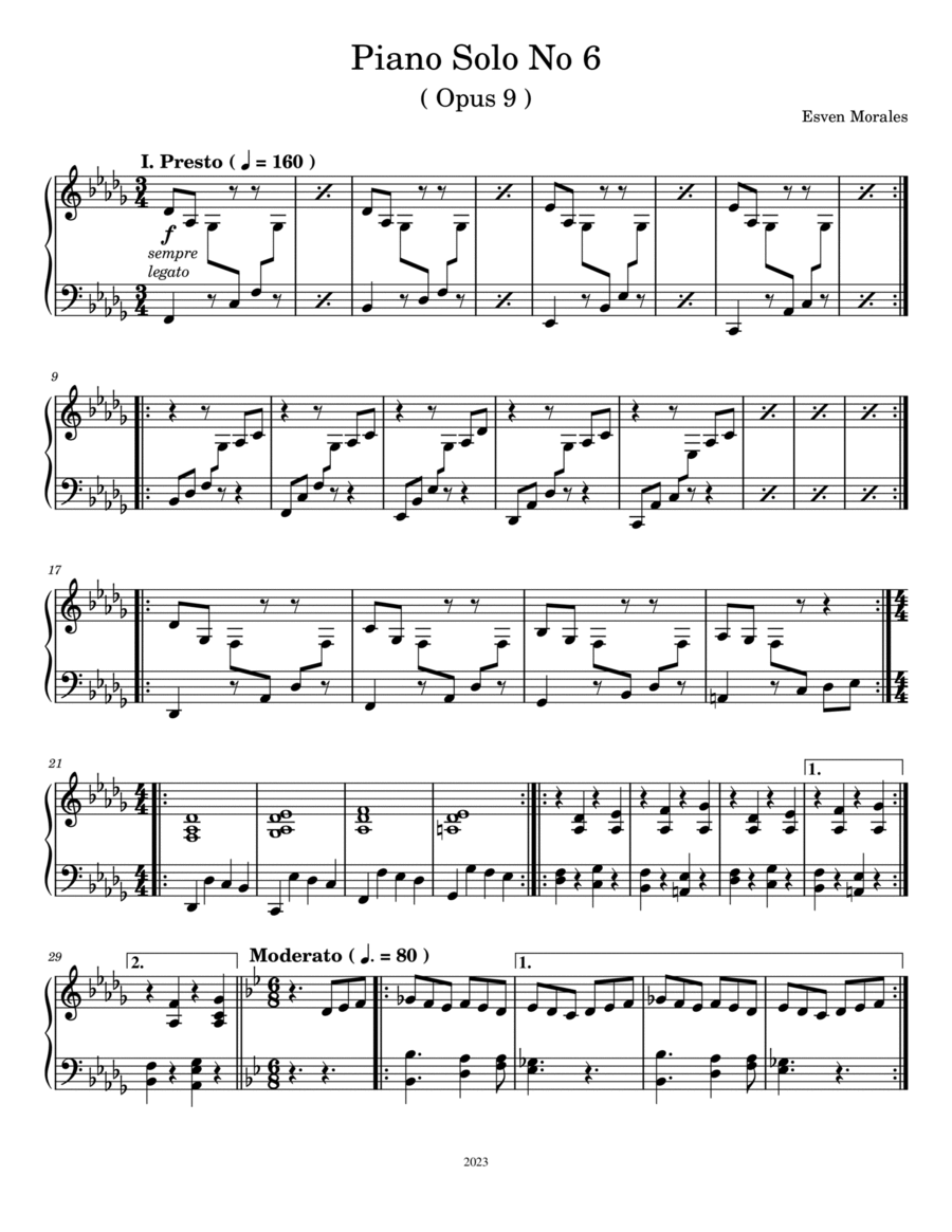 Piano Solo 6 Piano Solo scores gallery preview page 1