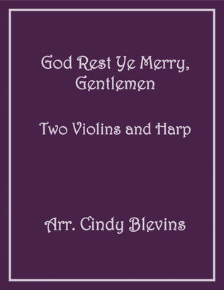 Book cover for God Rest Ye Merry, Gentlemen, Two Violins and Harp