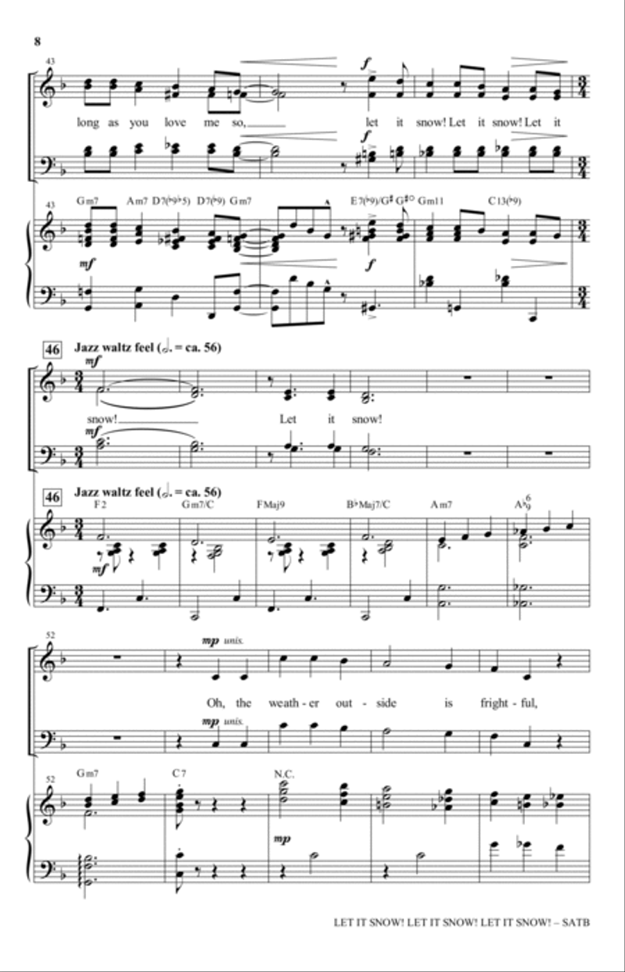 Let It Snow! Let It Snow! Let It Snow! (arr. Mark Hayes) 4-Part scores gallery preview page 6