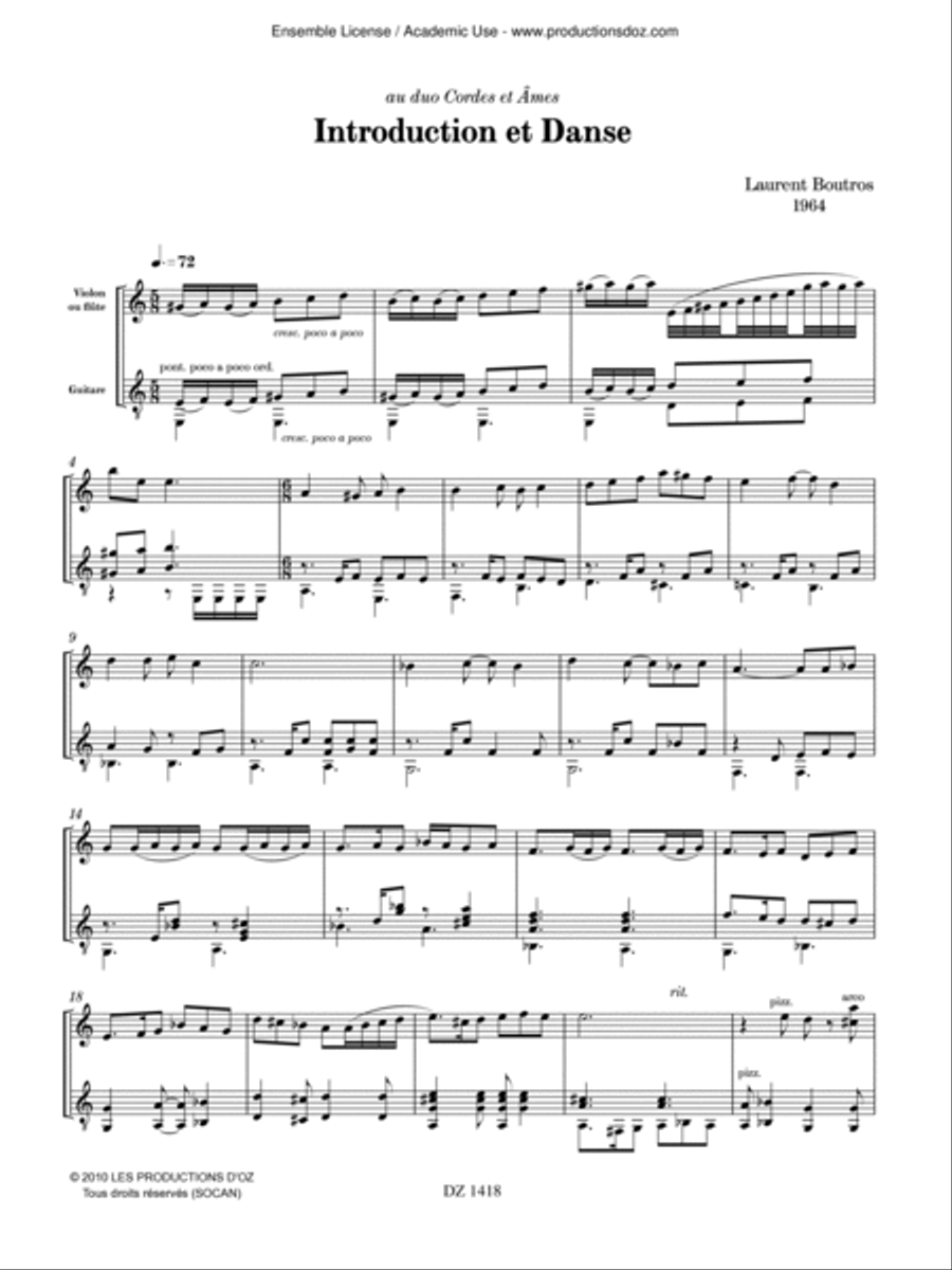 Introduction et Danse Introduction et Danse Violin scores gallery preview page 3