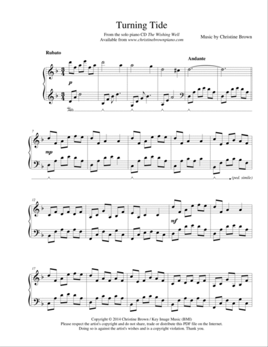 Turning Tide Piano Solo scores gallery preview page 2