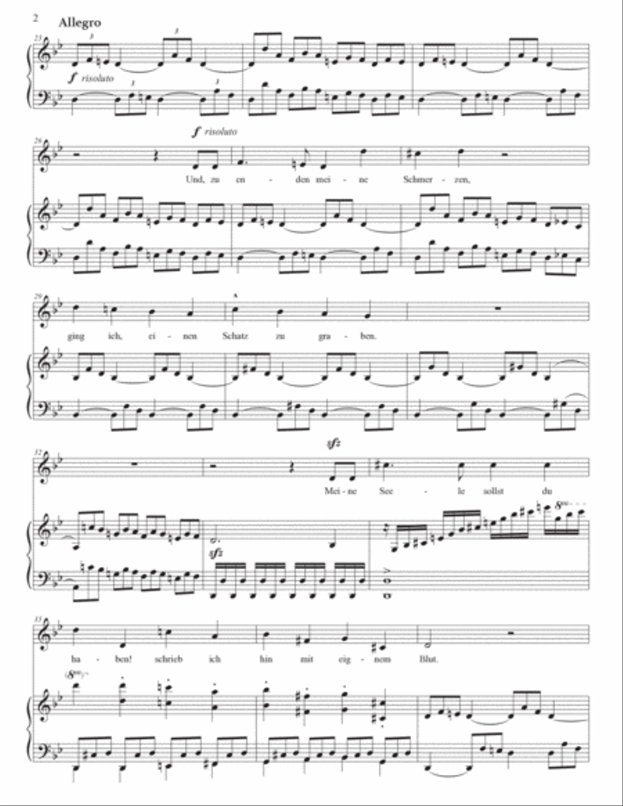 LOEWE: Der Schatzgräber, Op. 59 no. 3 (transposed to G minor) Voice scores gallery preview page 3