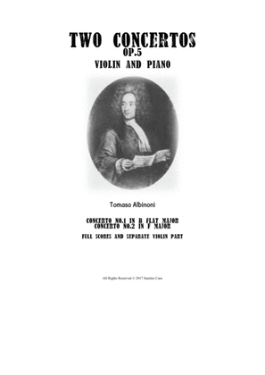 Albinoni - Two Concertos Op.5 for Violin and Piano