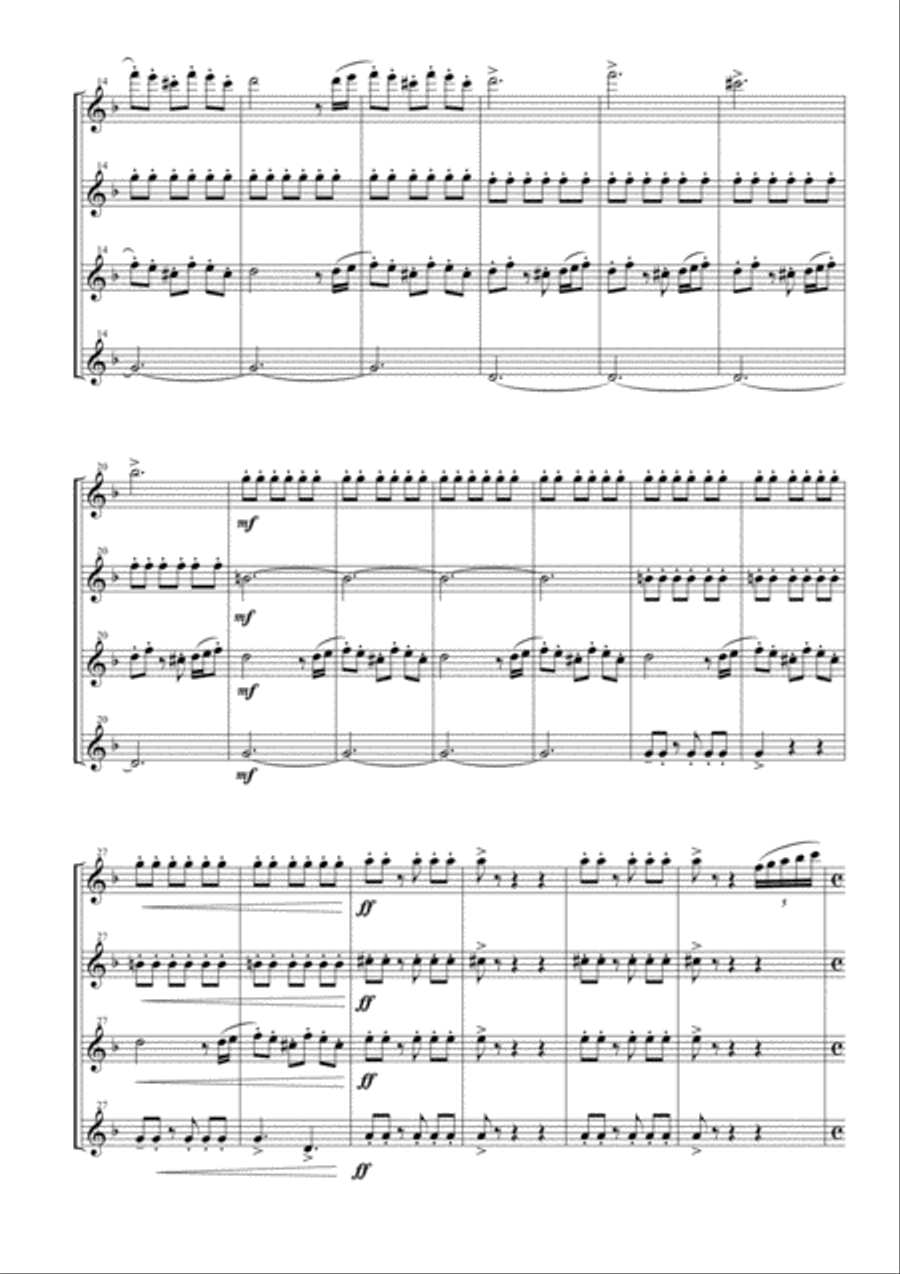 Symphonic Suite from STAR TREK Woodwind Quartet scores gallery preview page 2