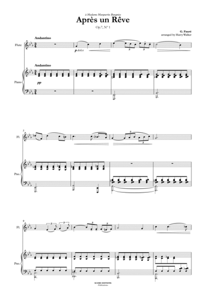 Après un rêve (Fauré) for Flute and Piano image number null