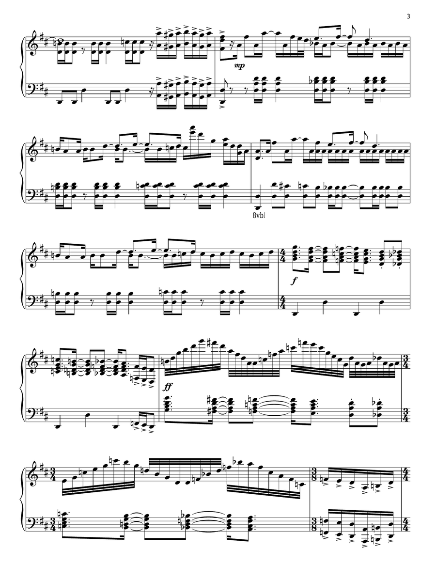 Kashmir Piano Solo scores gallery preview page 3
