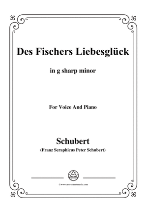 Schubert-Des Fischers Liebesglück,in g sharp minor,D.933,for Voice and Piano