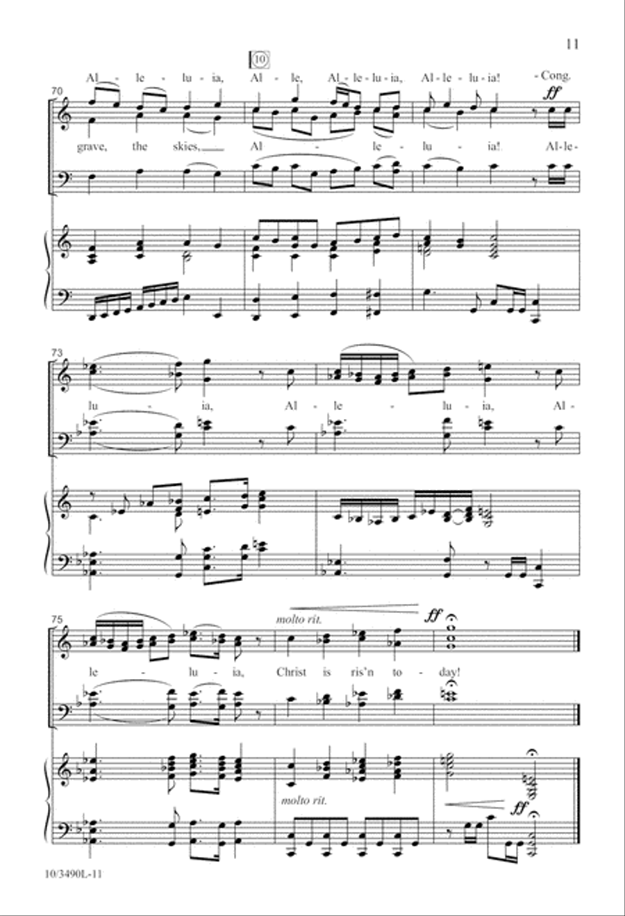 Christ the Lord is Risen Today 4-Part scores gallery preview page 11