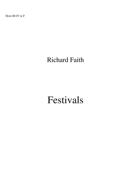 Richard Faith/László Veres: Festivals for concert band, horn III and IV part