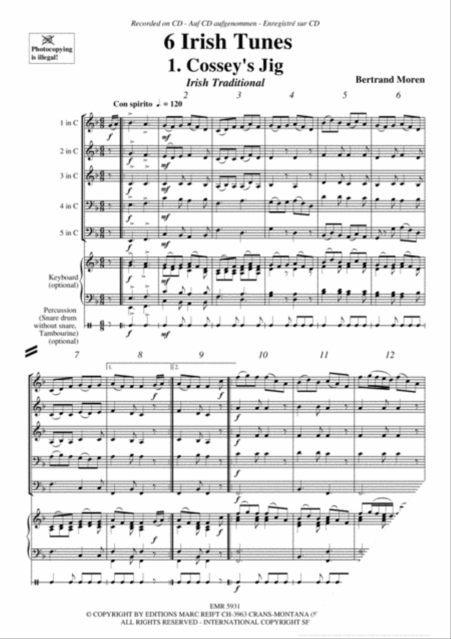 6 Irish Tunes Brass Band scores gallery preview page 3