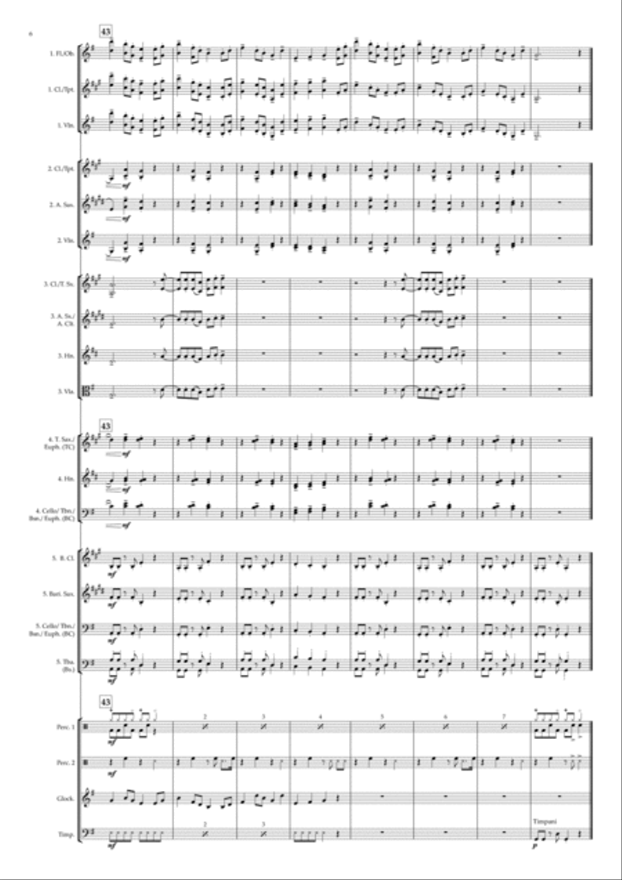 Cats On Mars Concert Band scores gallery preview page 6