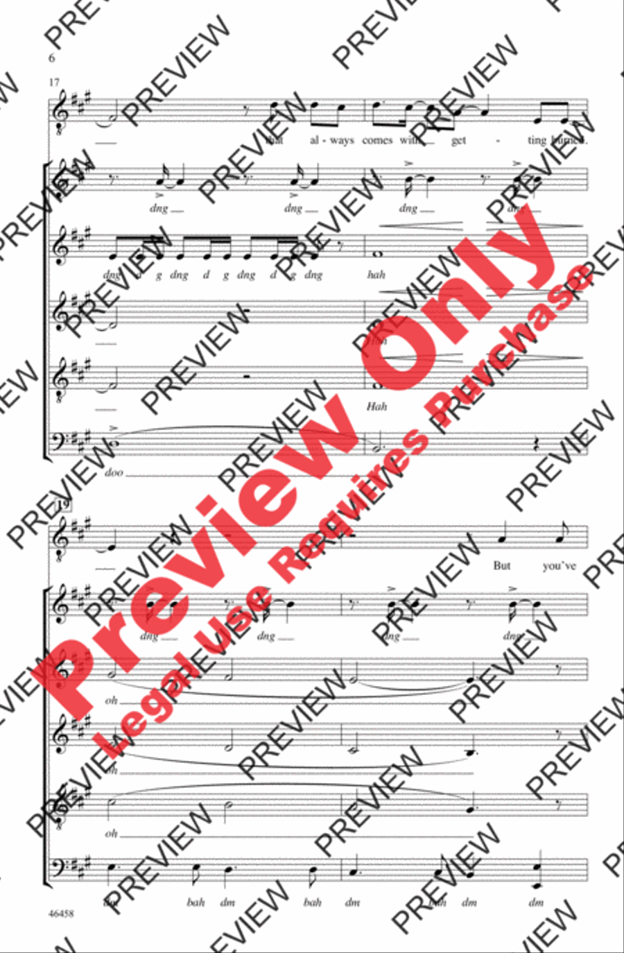 Standing Outside the Fire 4-Part scores gallery preview page 6