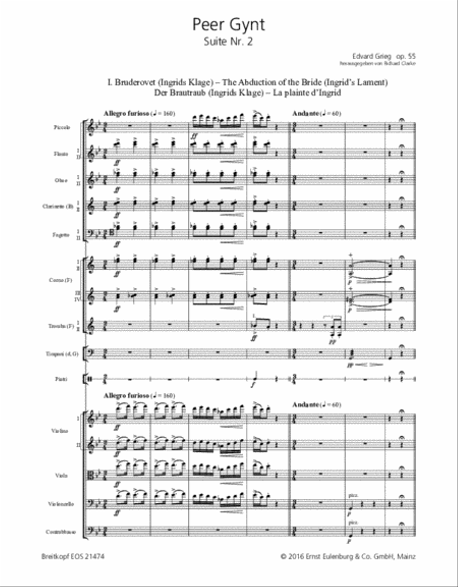 Peer Gynt Suite No. 2 Op. 55