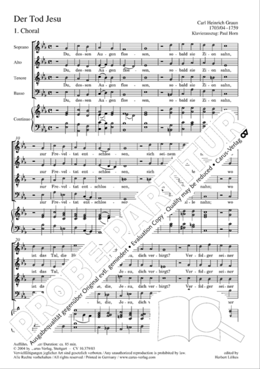 Der Tod Jesu 4-Part scores gallery preview page 6