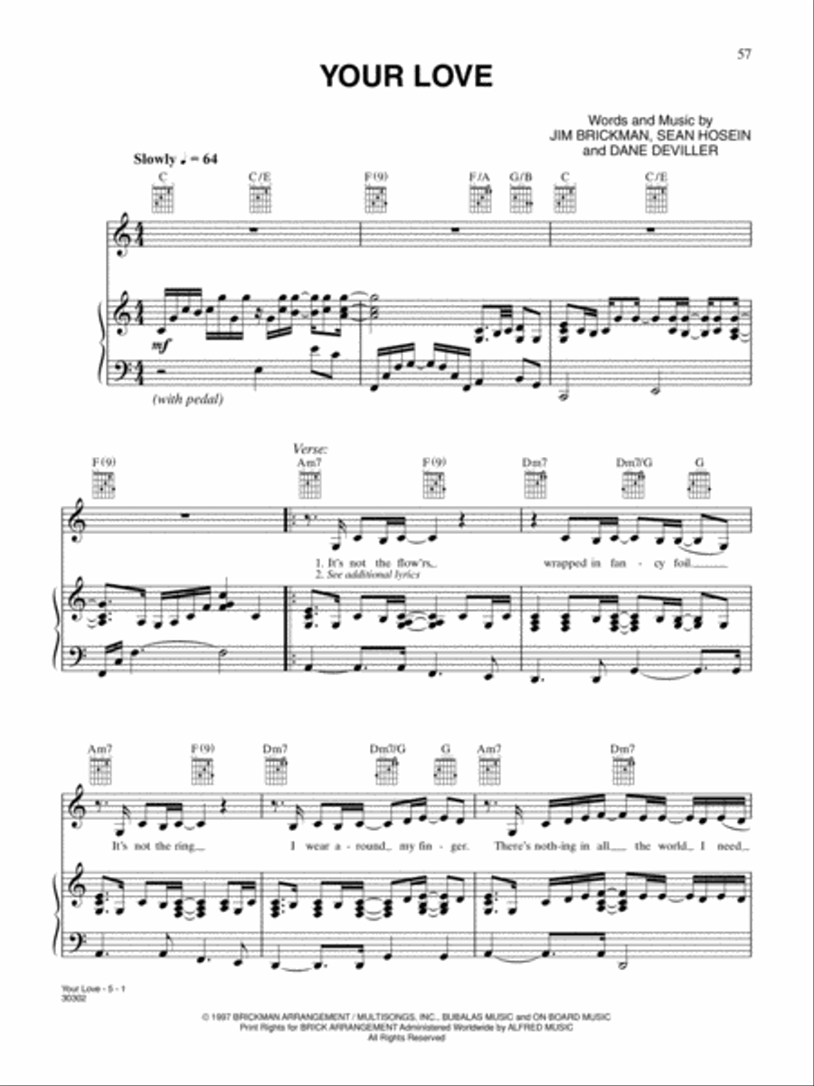 The Essential Jim Brickman Piano, Vocal, Guitar scores gallery preview page 58