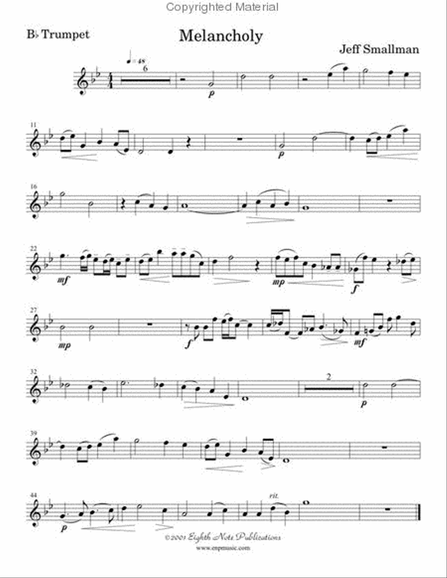 Melancholy Small Ensemble scores gallery preview page 2