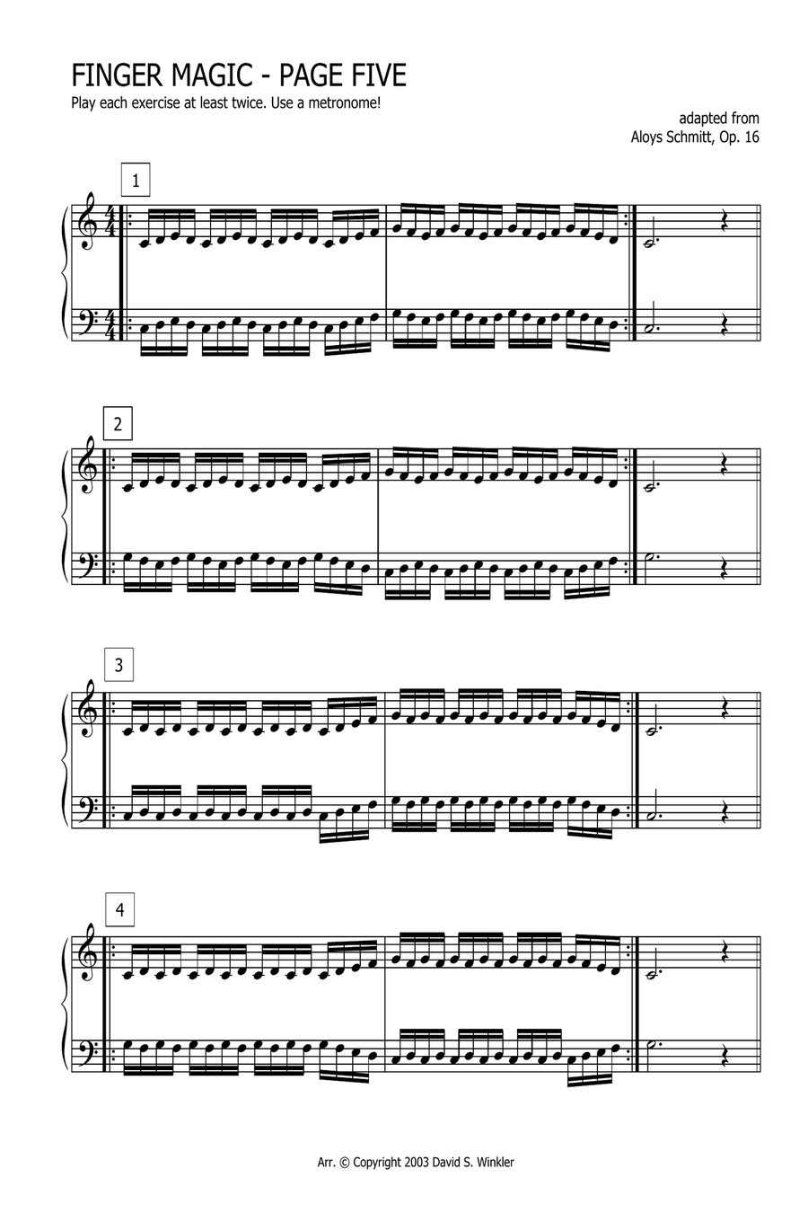 Finger Magic: Technical Exercises for the Piano Piano Method scores gallery preview page 6