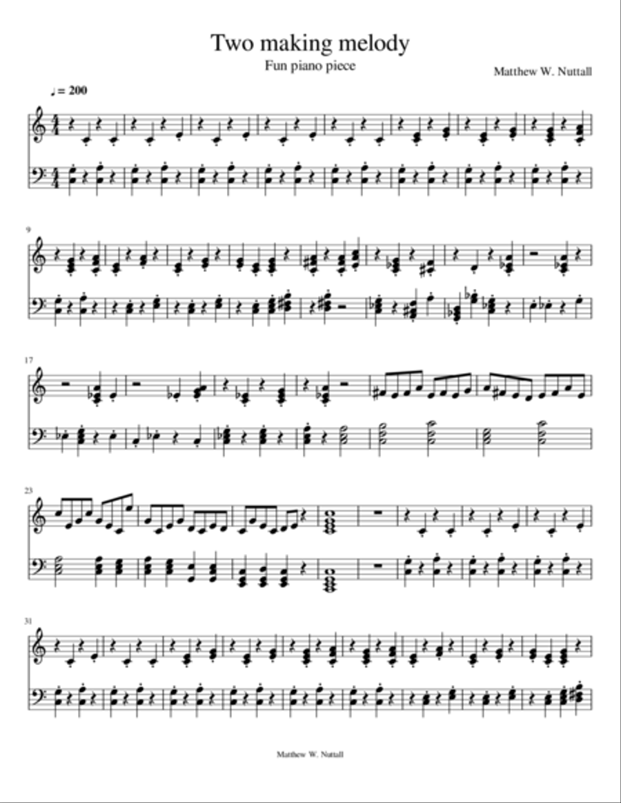 Two Making Melody Piano Solo scores gallery preview page 1