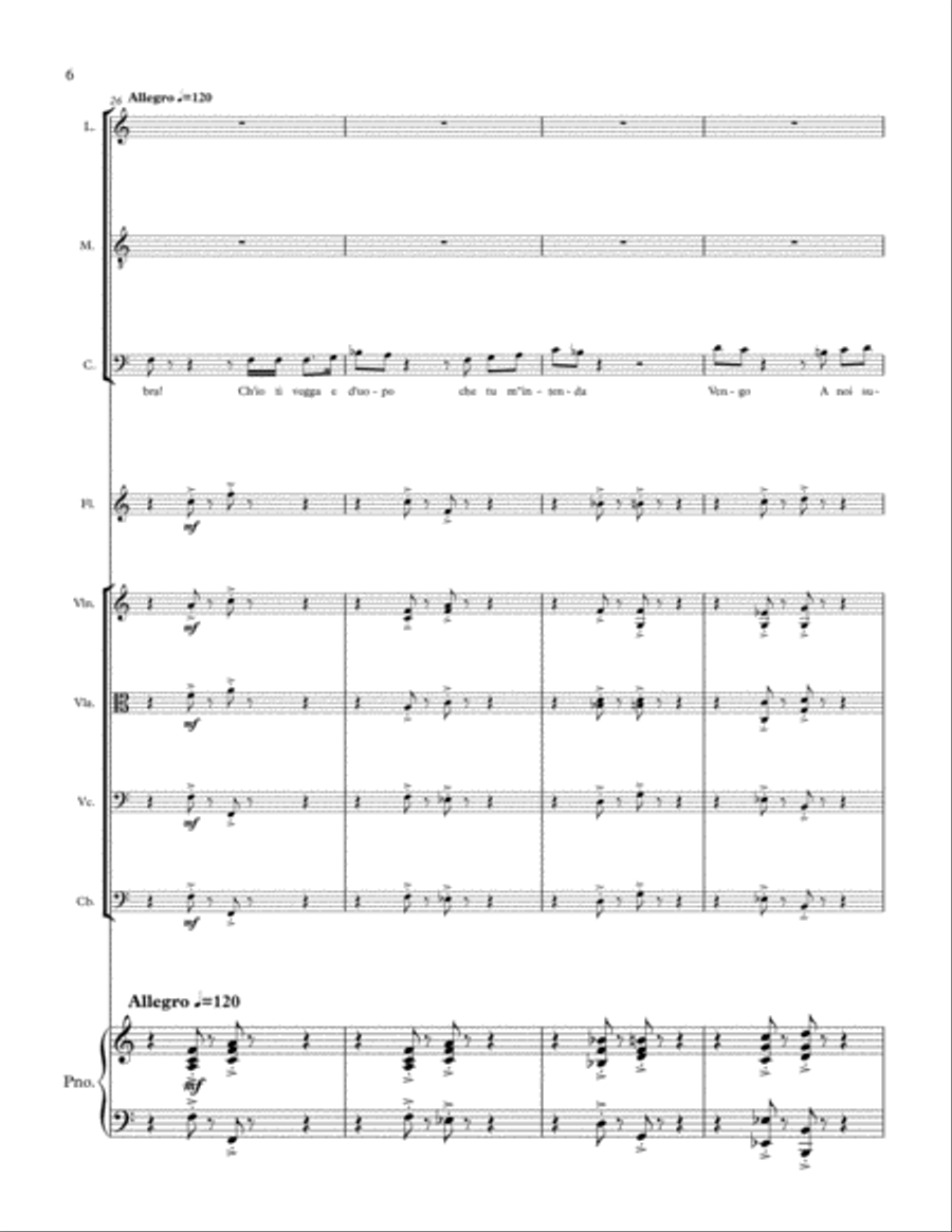 Tace la Notte from the Opera Il Trovatore Score and parts Large Ensemble scores gallery preview page 6