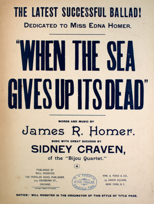Book cover for When the Sea Gives Up Its Dead