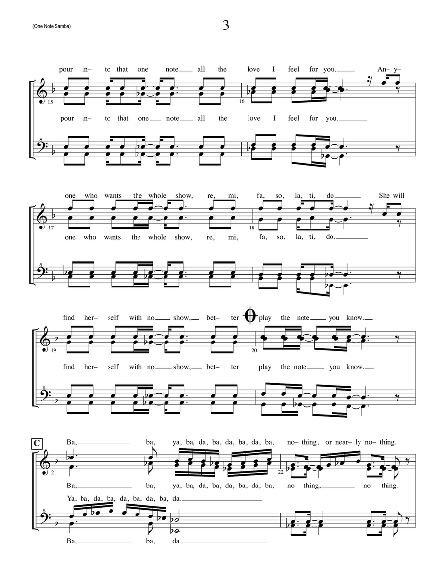 One Note Samba (samba De Uma Nota So) SSAA scores gallery preview page 3