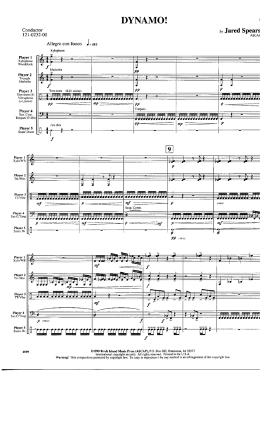 Dynamo Percussion Ensemble scores gallery preview page 2