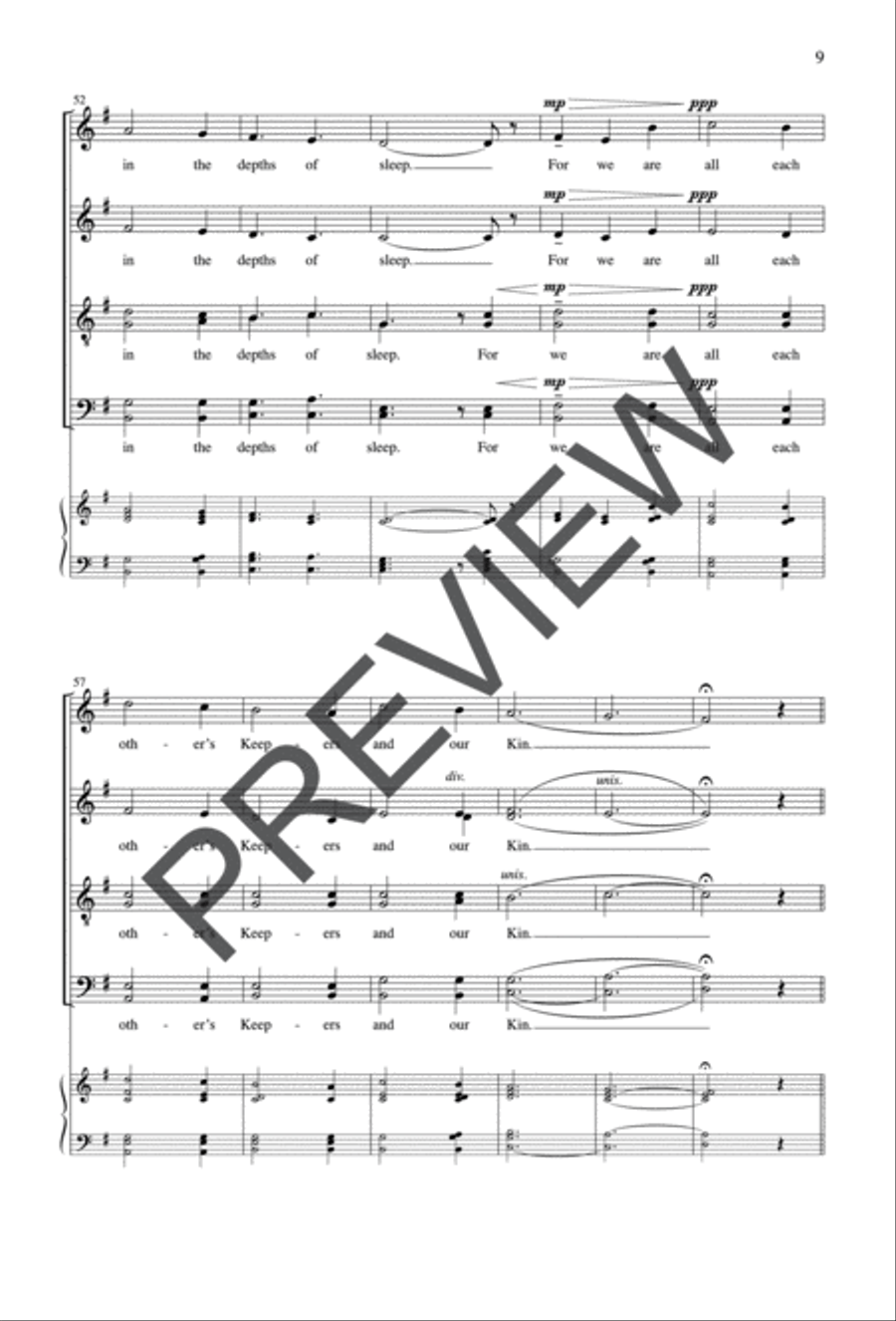 As I Walk the Silent Earth Divisi scores gallery preview page 9