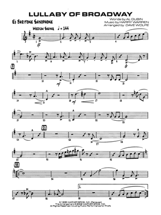 Lullaby of Broadway: E-flat Baritone Saxophone